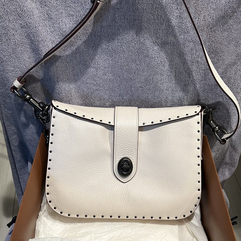 Coach Page 27 With Rivets White B1881-31929 NWT